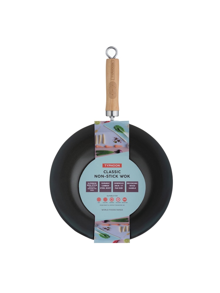 Typhoon Black 28cm Wok - Image 2 of 2