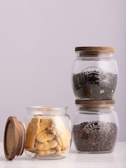 Kilner Clear 0.85L Universal Jars Set of 3 With Acacia - Image 1 of 3