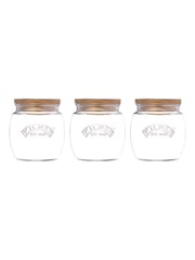 Kilner Clear 0.85L Universal Jars Set of 3 With Acacia - Image 3 of 3