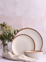 Mason Cash Cream Reactive Dinner 12 Piece Set - Image 1 of 3