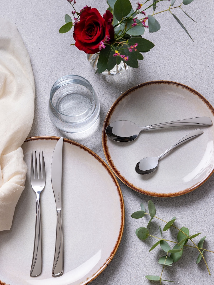 Mason Cash Cream Reactive Dinner 12 Piece Set - Image 2 of 3