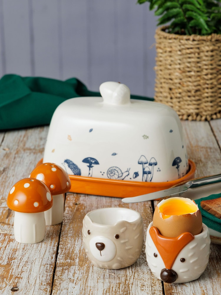 Price & Kensington. Woodland Egg Cups & Butter Dish Breakfast Set - Image 1 of 2