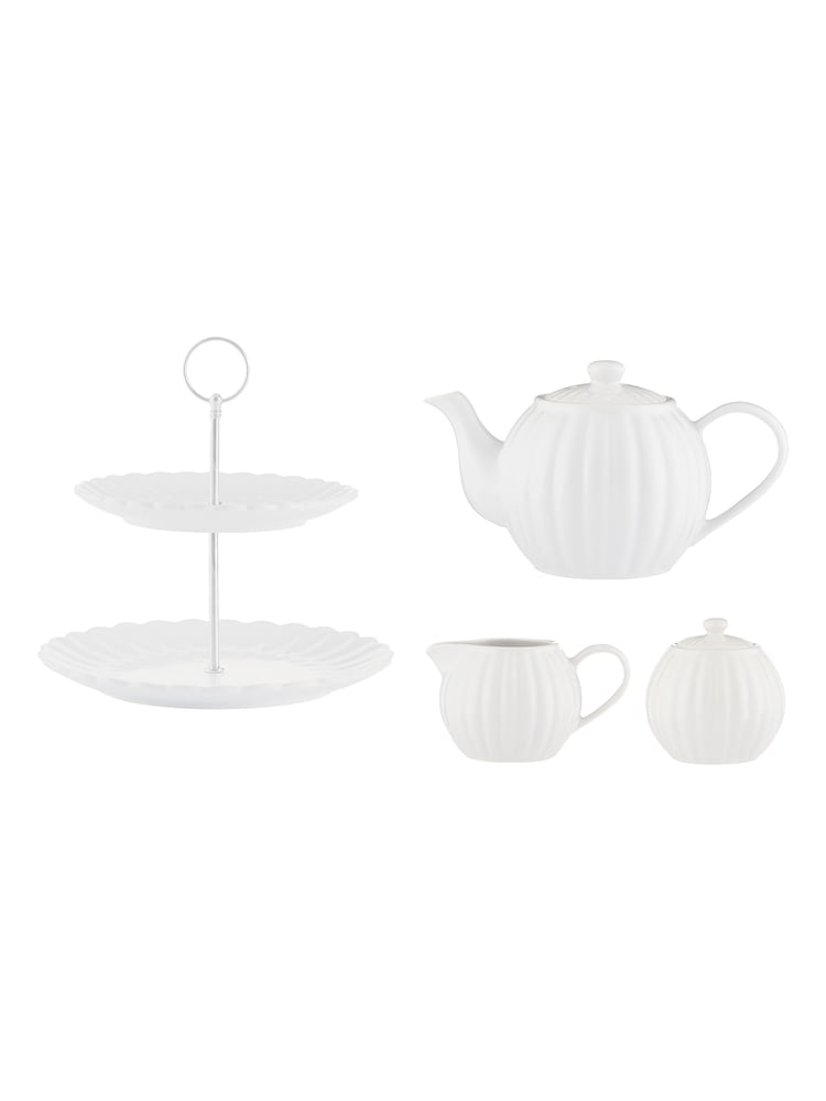 Price & Kensington. White Luxe Teapot Set - Image 5 of 5