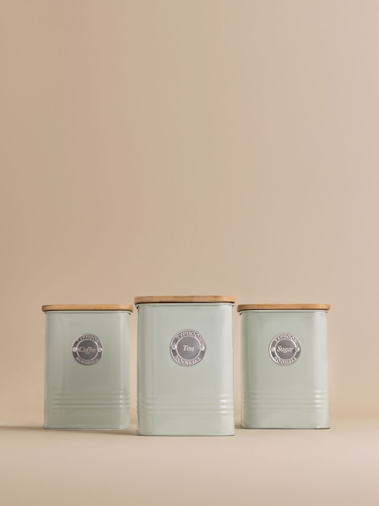 Typhoon Set of 3 Mint Green Living Squircle Storage Tins - Image 1 of 4