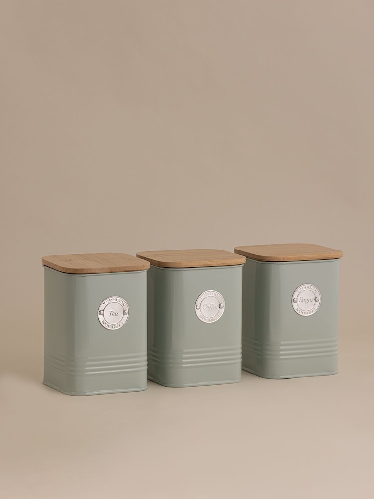 Typhoon Set of 3 Mint Green Living Squircle Storage Tins - Image 2 of 4