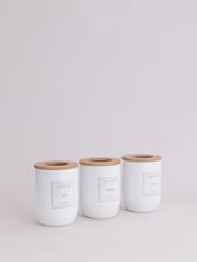 Typhoon White Set of 3 Eden Medium Storage Cannisters - Image 1 of 6