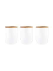 Typhoon White Set of 3 Eden Medium Storage Cannisters - Image 2 of 6