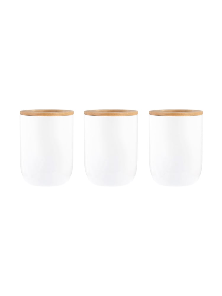 Typhoon White Set of 3 Eden Medium Storage Cannisters - Image 2 of 6