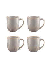 Mason Cash Grey Set of 4 Reactive Linear Mugs - Image 1 of 3