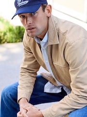 Stone Canvas Worker Jacket with Corduroy Collar - Image 3 of 11