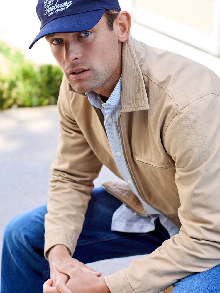 Stone Canvas Worker Jacket with Corduroy Collar - Image 3 of 11