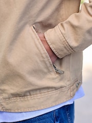 Stone Canvas Worker Jacket with Corduroy Collar - Image 5 of 11