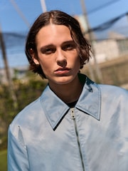Blau - EDIT Quilted Collar Bomber Jacket - Bild 4 von 7