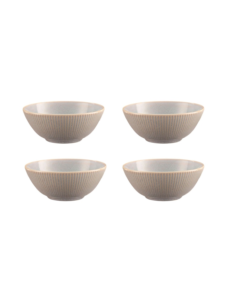 Mason Cash Grey Set of 4 Reactive  Linear Bowls - Image 1 of 2