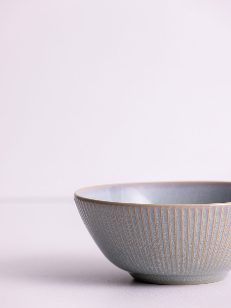 Mason Cash Grey Set of 4 Reactive  Linear Bowls - Image 2 of 2