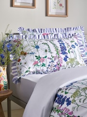 Lucy Tiffney Lilac Foxglove Ruffle 180 Thread Count Pillowcase Set of 2 - Image 1 of 6