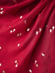Red Christmas Tree Lightweight Scarf - Image 6 of 9