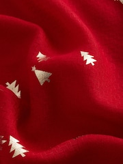 Red Christmas Tree Lightweight Scarf - Image 8 of 9