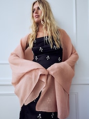 Plissé Rose Gold Lightweight Scarf - Image 1 of 9