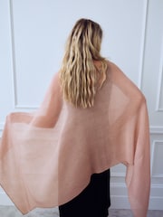 Plissé Rose Gold Lightweight Scarf - Image 5 of 9