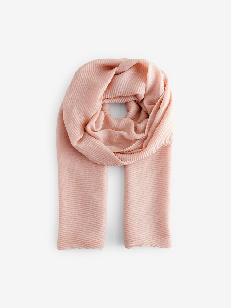 Plissé Rose Gold Lightweight Scarf - Image 7 of 9