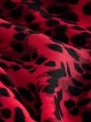 Red Leopard Square Lightweight Scarf - Image 8 of 8