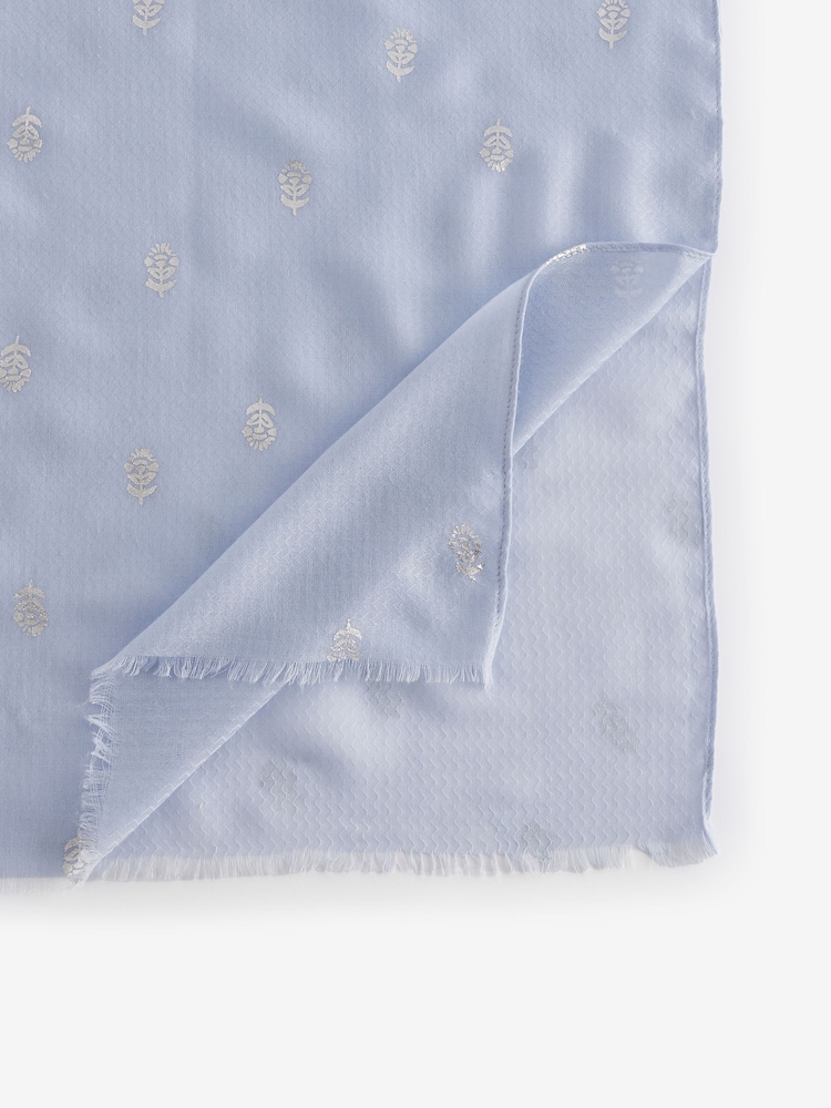 Blue Foil Lightweight Scarf - Image 6 of 6
