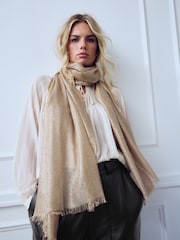 Gold Sparkle Lightweight Scarf - Image 3 of 8