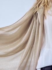Gold Sparkle Lightweight Scarf - Image 5 of 8