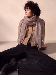 Rose Pink Butterfly Lightweight Scarf - Image 1 of 6
