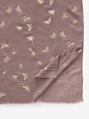 Rose Pink Butterfly Lightweight Scarf - Image 6 of 6