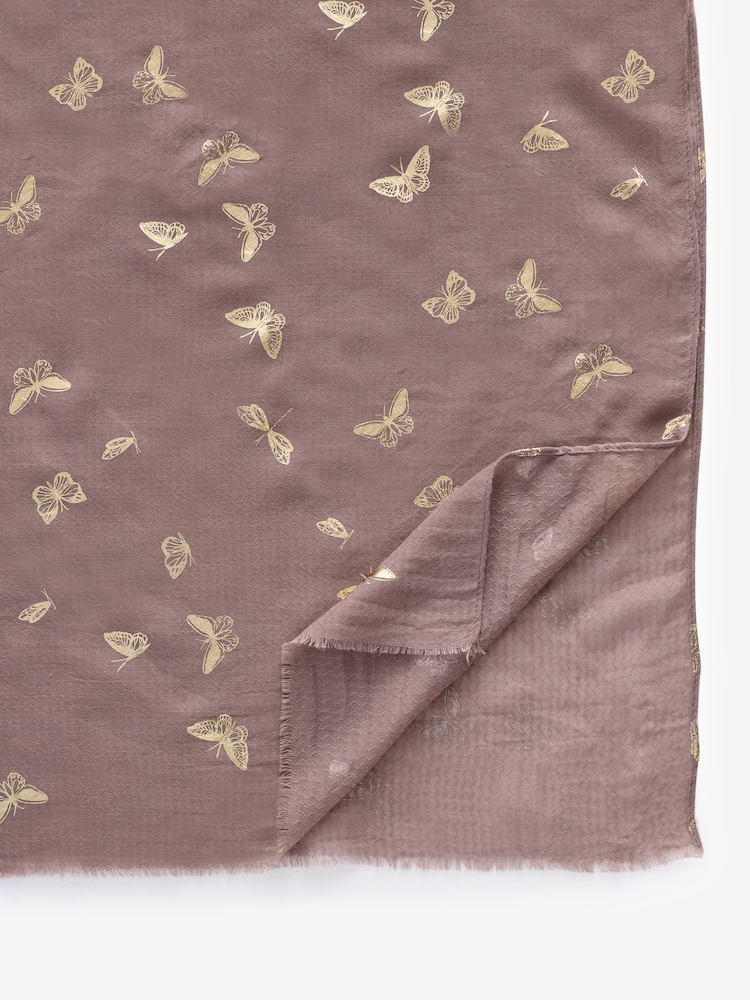 Rose Pink Butterfly Lightweight Scarf - Image 6 of 6