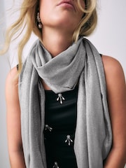 Silver Sparkle Lightweight Scarf - Image 3 of 8