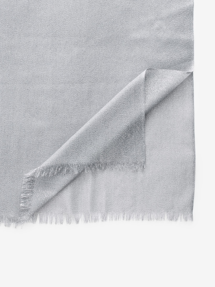 Silver Sparkle Lightweight Scarf - Image 8 of 8