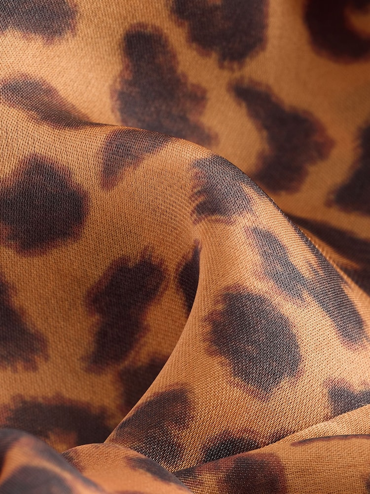 Leopard Neck Tie Scarf - Image 2 of 4