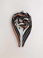 Bronze Geo Print Square Lightweight Scarf - Image 1 of 3