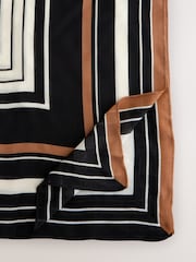 Bronze Geo Print Square Lightweight Scarf - Image 2 of 3