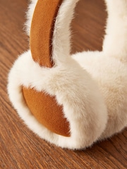 Tan Brown Shearling Leather Earmuffs - Image 9 of 9