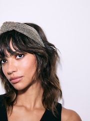 Bronze Sparkle Knot Detail Headband - Image 3 of 9