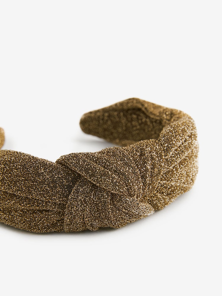 Bronze Sparkle Knot Detail Headband - Image 9 of 9 Bronze Sparkle Knot Detail Headband - Image 9 of 9