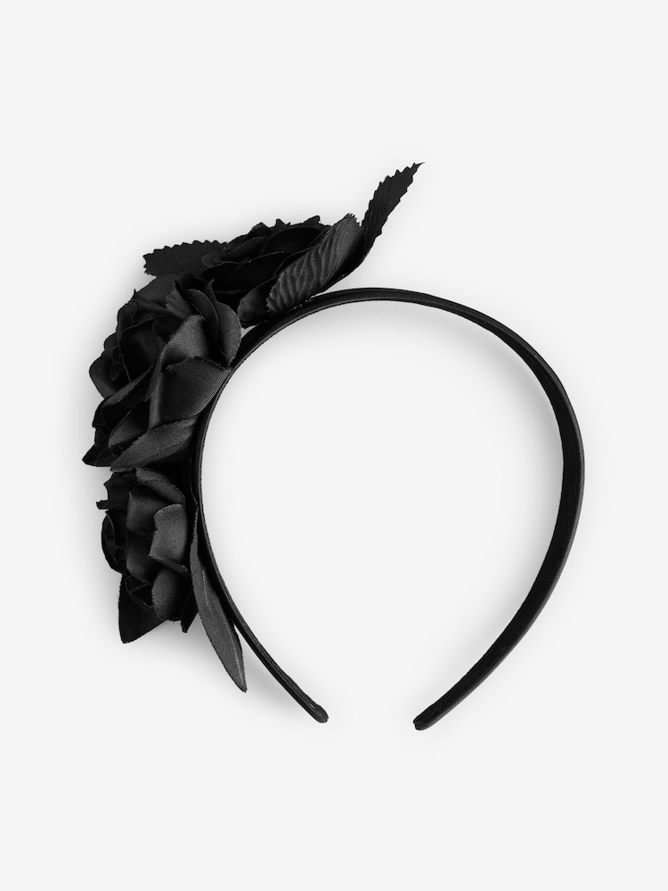 Black Corsage Headband - Image 1 of 1 Black Corsage Headband - Image 1 of 1