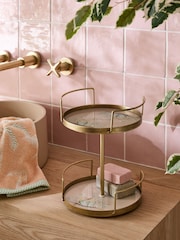 Gold Parrot Print Tray Storage Caddy - Image 1 of 5