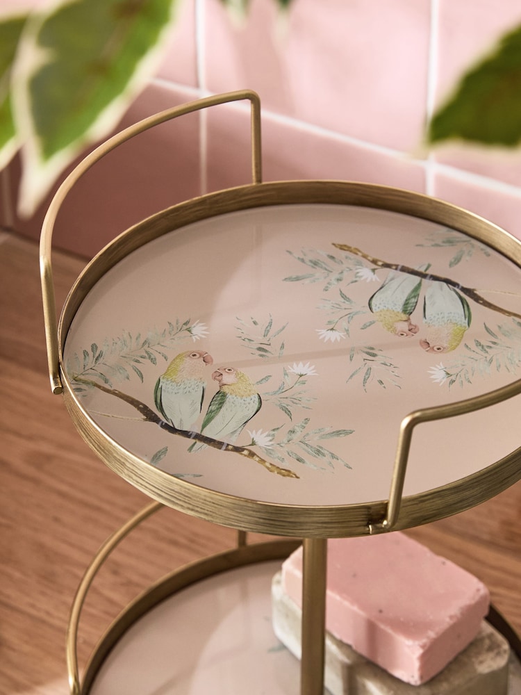 Gold Parrot Print Tray Storage Caddy - Image 2 of 5