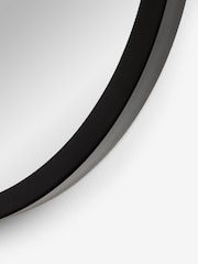 Black Bronx Hanging Round Wall Mirror - Image 5 of 6