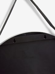Black Bronx Hanging Round Wall Mirror - Image 6 of 6