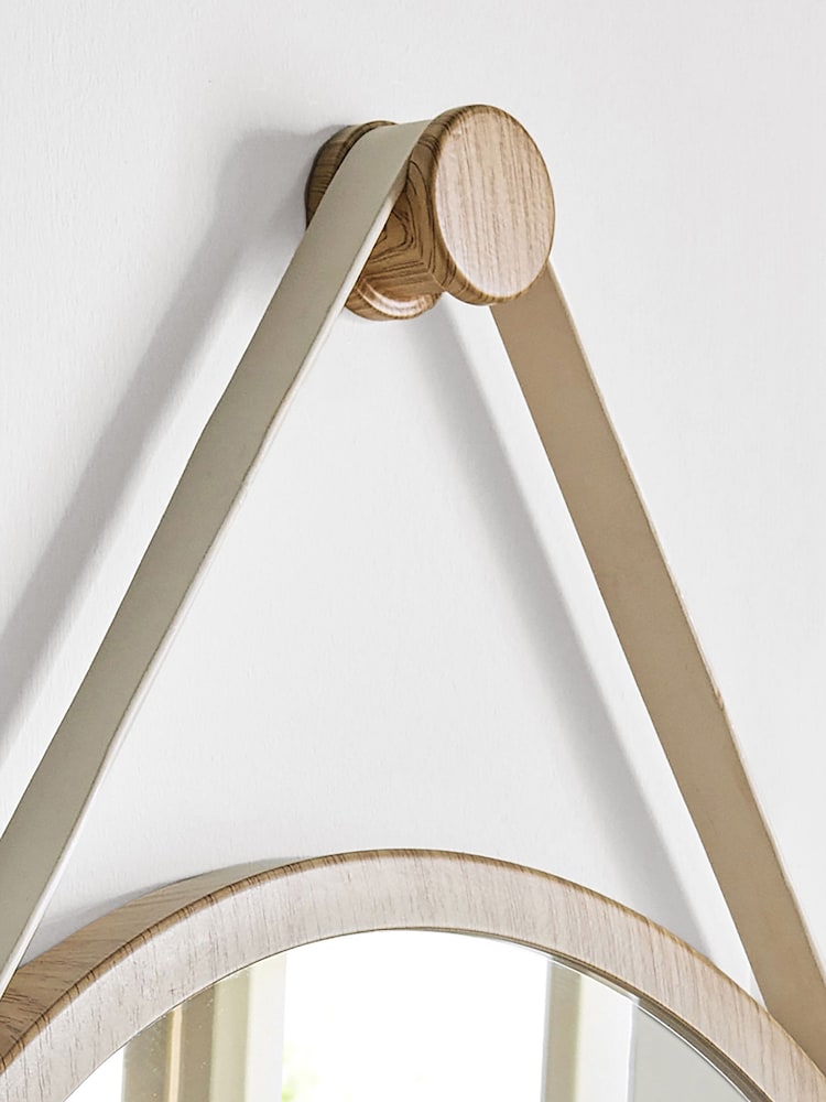 Chalk Malvern Hanging Round Wall Mirror - Image 2 of 7