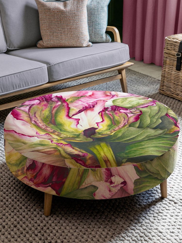 Voyage Maison Fuchsia Petra Heligan Floral Classic Footstool - Image 1 of 2
