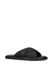 Kurt Geiger London Owen Raffia Black Sandals - Image 2 of 4