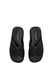 Kurt Geiger London Owen Raffia Black Sandals - Image 4 of 4
