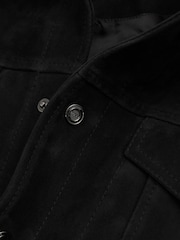 Reiss Black Eden Suede Trucker Jacket - Image 6 of 6